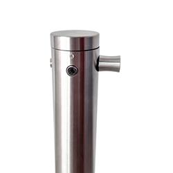 Abgrenzungsständer mit Reboundkordel/-band – H 1 m, Kordel 2 m, Edelstahl