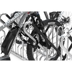 Fahrradständer 6 Einstellplätze silber/schwarz aus Stahl mit Anlehnparker