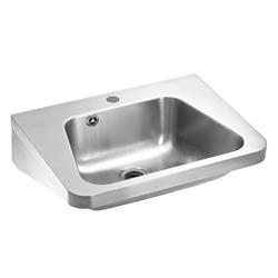 Waschtisch Edelstahl 550 x 160 x 420 mm, mit oder ohne Hahnloch