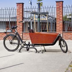 Absperrbügel für Lastenfahrrad, Stahl Ø 50 mm, grau