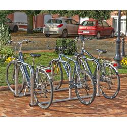 Fahrradständer mit 3 Bügeln für 6 Fahrräder, verzinkter Stahl