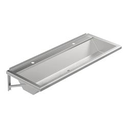 Wandhängende Waschrinne Edelstahl 1400 mm – 2 Waschplätze