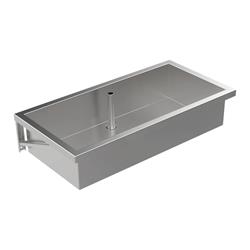 Arbeits-/Mehrzweckbecken wandhängend mit Standrohrventil 1200 mm