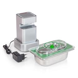 Vakuumpumpe elektrisch Set GN 1/9 mit Deckel und Edelstahlbehälter