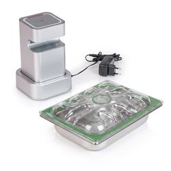 Vakuumpumpe elektrisch Set GN 1/2 mit Deckel und Edelstahlbehälter