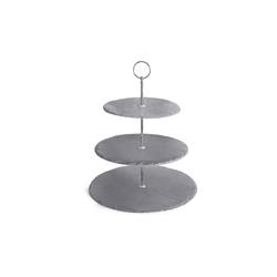 Etagère aus Naturschiefer 3-stufig