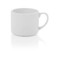 Becher aus Porzellan mit Henkel, 300 ml, 6er Set