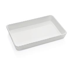 Backform Porzellan, rechteckig 32x22x5,5 cm, wei&szlig;, 2 St&uuml;ck