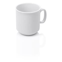 Becher aus Porzellan mit Henkel 0,3 l, 6er Set