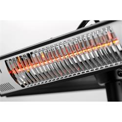 Terrasverwarmer deels ingeschakeld detailfoto