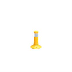 Leitpoller Flexipfosten gelb mit retroreflektierender Folie 80 mm Durchmesser