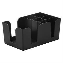 Bar Caddy, schwarz - 6 Fächer