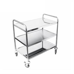 Serveerwagen, Edelstaal 18/0, 3 planken