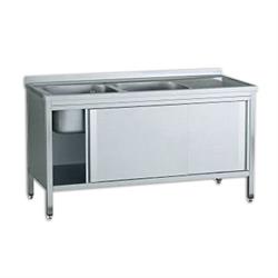 Spülschrank Länge 1900 x Tiefe 700, 2 Becken