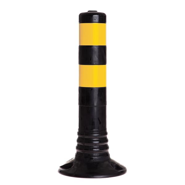 Leitpoller Flexipfosten, schwarz-gelb, 80 mm Durchmesser