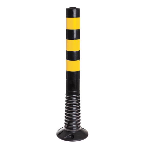 Leitpoller Flexipfosten, schwarz-gelb, 80 mm Durchmesser