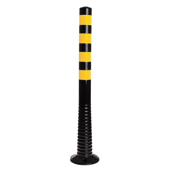 Leitpoller Flexipfosten, schwarz-gelb, 80 mm Durchmesser