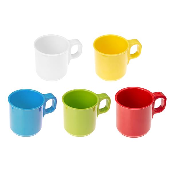 Melamin Kaffeebecher,  in 5 verschiedenen Farben