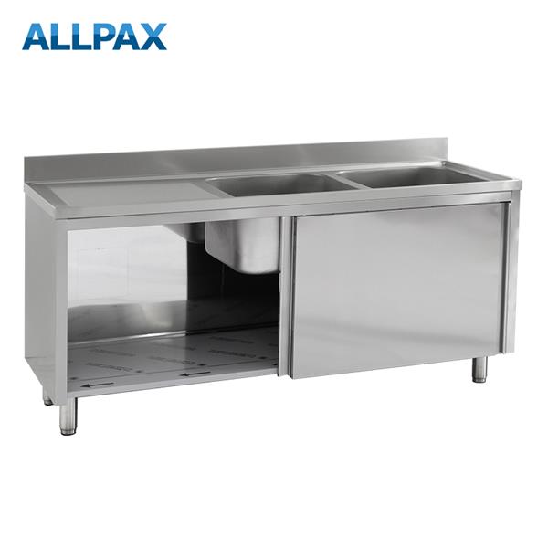 Spülschrank 2 Becken rechts oder links, 1,8 x 0,6 m