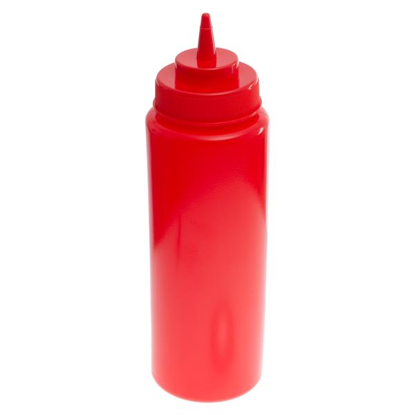 Quetschflasche PE, rot mit Schraubdeckel, 6 St&uuml;ck