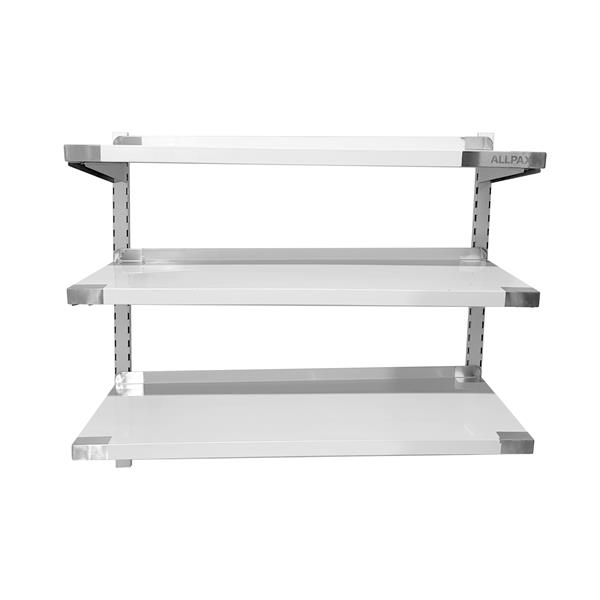 Wandregal Edelstahl 3 Böden, 100 x 30 cm