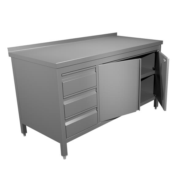 Arbeitsschrank mit Schubladenblock links 120 x 60 cm
