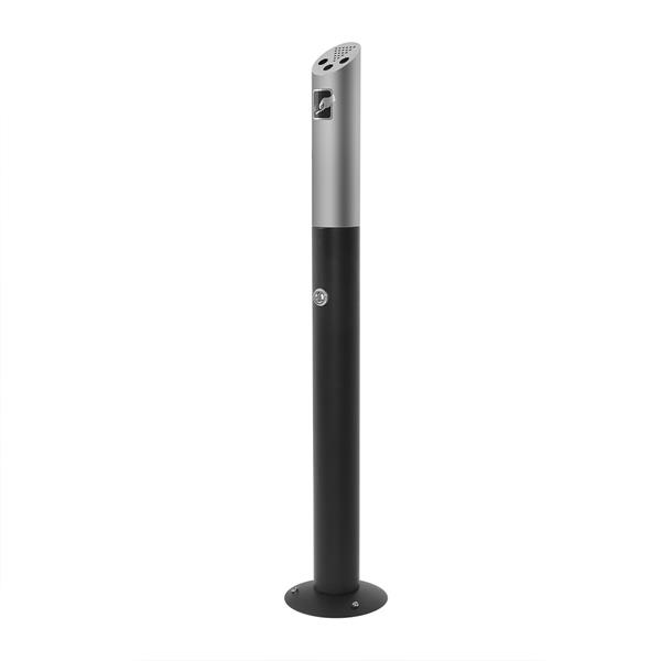 Standaschenbecher silber-schwarz