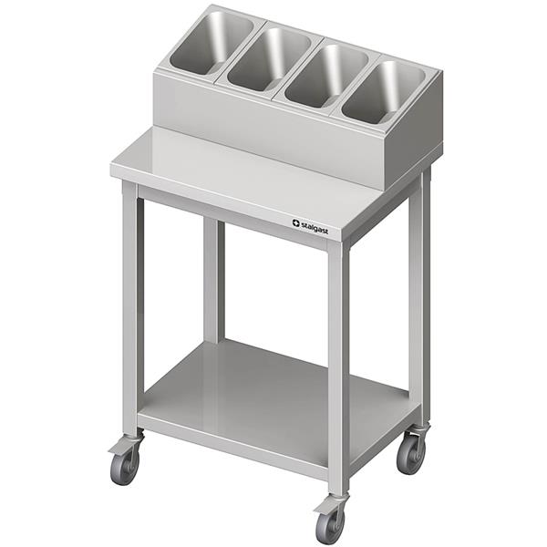 Besteck- und Tablettwagen, 817x500x1100 mm
