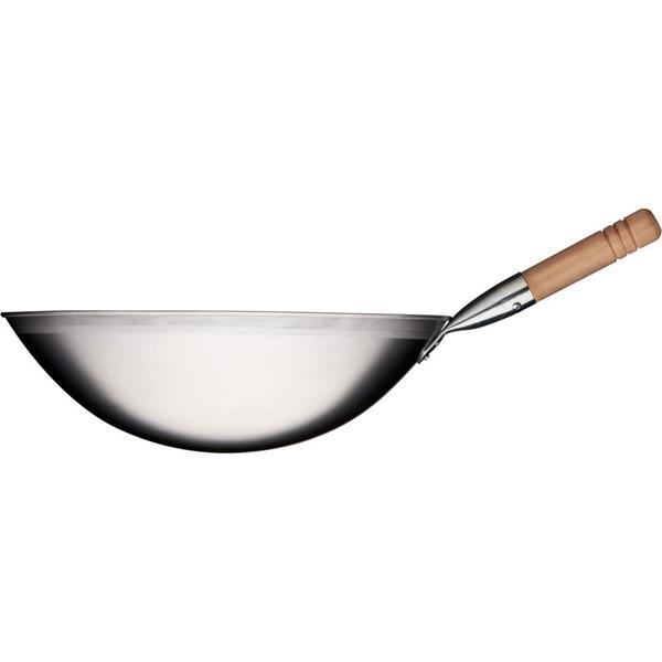 Wok-Pfanne gebürsteter Edelstahl