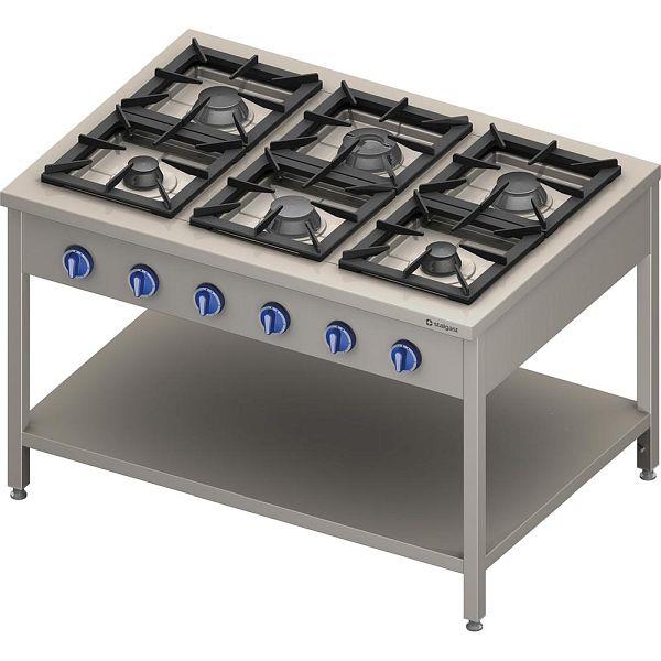Gasherd Serie 900 mit 6 Brennern, 36,5 kW