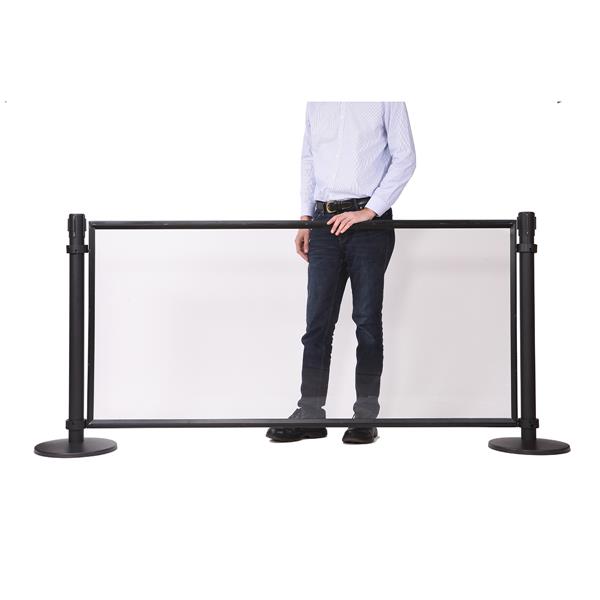 Trennwand, klar, 1850 x 864 mm für Abgrenzungsständer