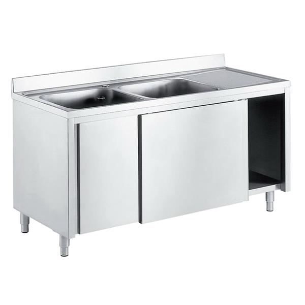 Spülschrank 1,4 x 0,6 m 2 Becken rechts oder links Spülschrank 1,4 x 0,6 m 2 Becken rechts oder links