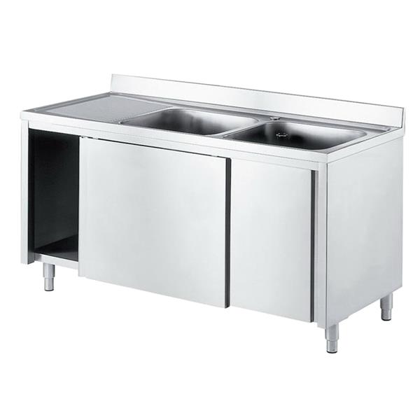 Spülschrank 1,4 x 0,6 m 2 Becken rechts oder links Spülschrank 1,4 x 0,6 m 2 Becken rechts oder links