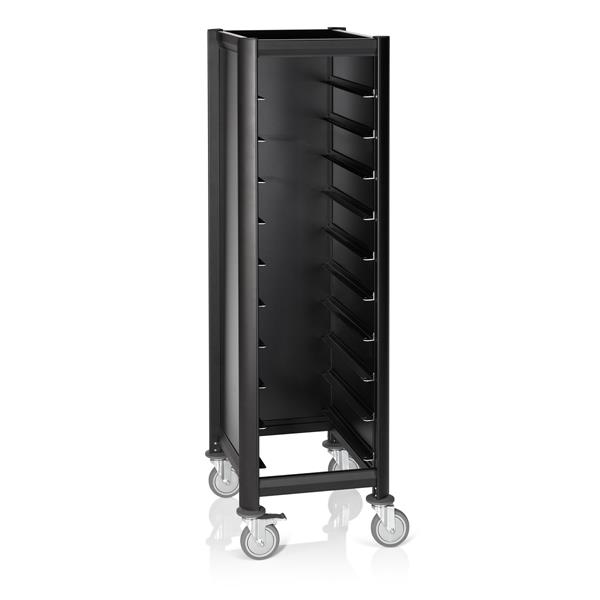 Regalwagen Mensa Black für 10 EN-Tabletts