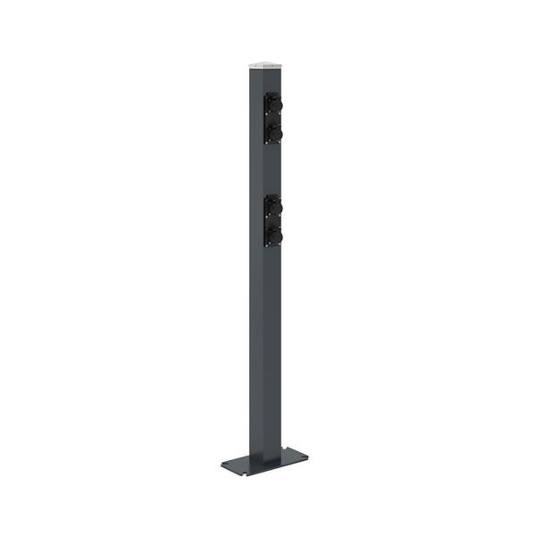 E-Bike Ladesäule Aluminium Anthrazitgrau, 230V