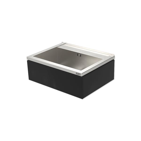 Ausgussbecken NOVUM Schwarz aus Edelstahl, 3 Größen