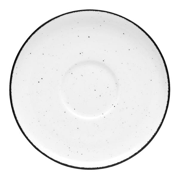 Untertasse Serie Ankara, weiß, schwarz gesprenkelt