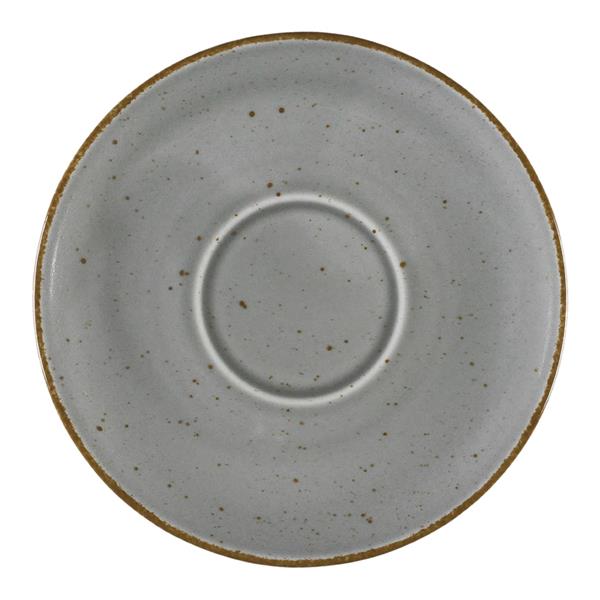 12 x Untertasse Porzellan Serie Aida Ø 160 mm – grau