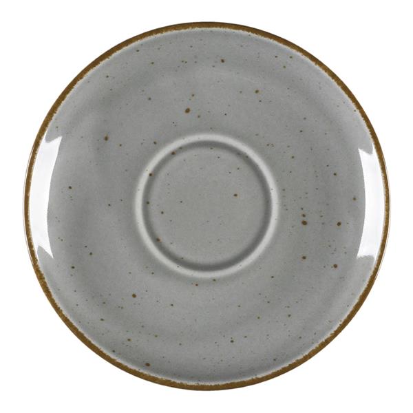 12 x Untertasse Porzellan Serie Aida Ø 145 mm – grau