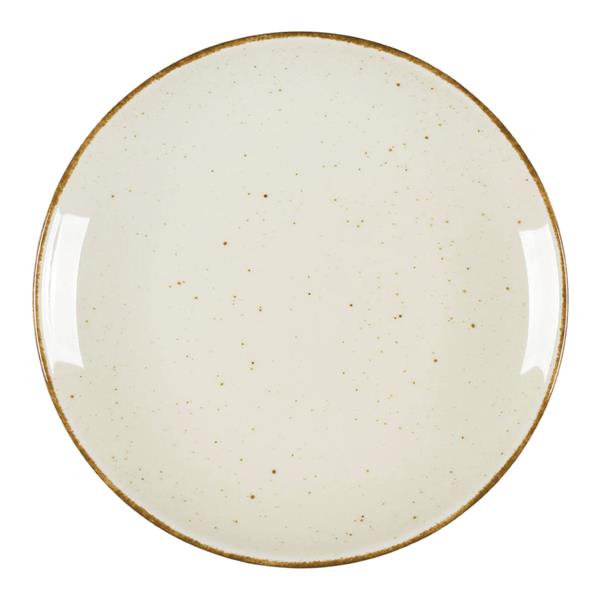 12 Teller flach Porzellan  - Serie Hotel – Ø 210 mm oder Ø 280 mm -  creme