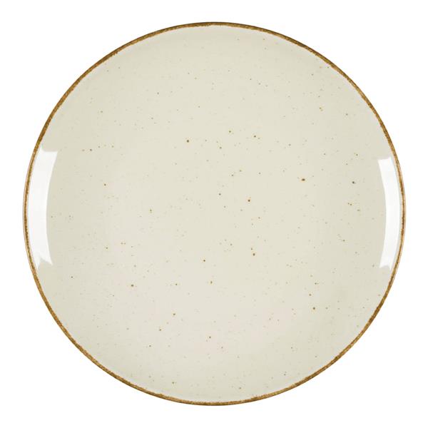 12 Teller flach Porzellan  - Serie Hotel – Ø 210 mm oder Ø 280 mm -  creme