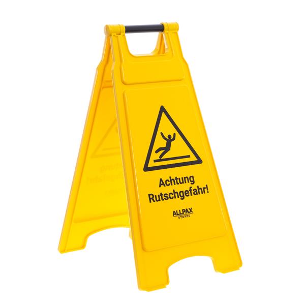STOPPO Premium Aufsteller - Achtung Rutschgefahr - 30 × 62 cm - gelb