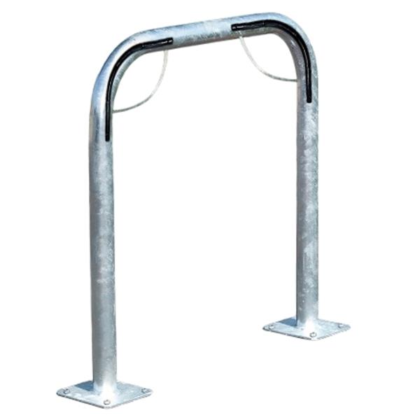 2er- Fahrradständer - einfacher Bügel mit Bodenplatte