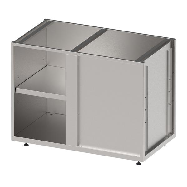 Eckunterschrank Bar offen links, mit Zwischenboden, Höhe 850 mm