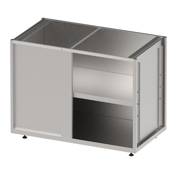Eckunterschrank Bar offen rechts, mit Zwischenboden
