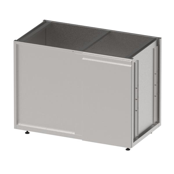 Eckunterschrank Bar rechts mit Flügeltüren und Zwischenboden