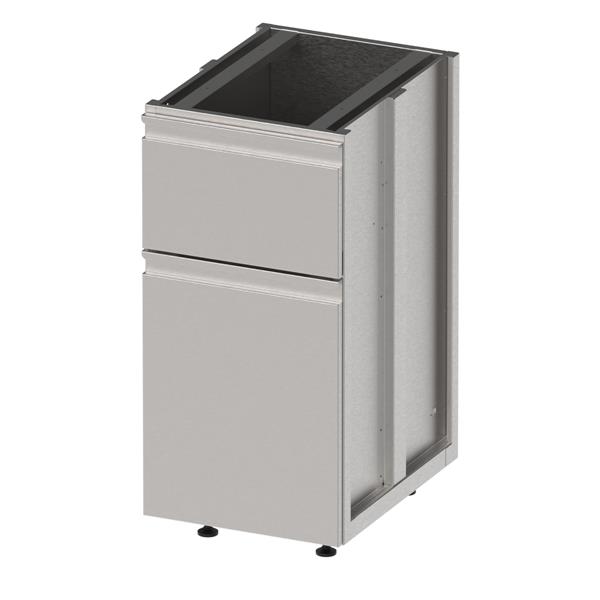 Unterschrank Bar mit Auszug und Kippschublade, Höhe 850 mm