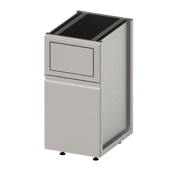 Unterschrank Bar mit Abfallkipper und Klappdeckelöffnung, Höhe 850 mm