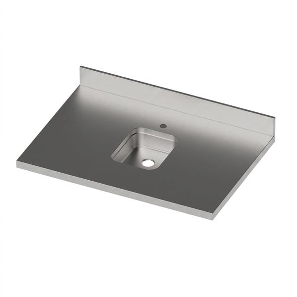 Spülbecken 1/2 GN, 298 x 238 mm, für Arbeitsplatte Bar, Edelstahl
