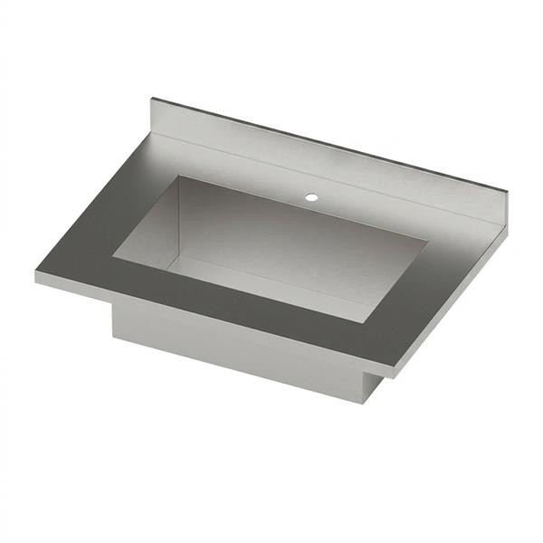 Spülbecken variabel, Beckentiefe 250 mm, für Arbeitsplatte Bar, Edelstahl